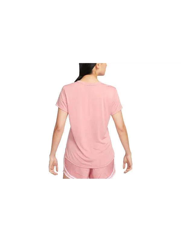 Топ (WMNS) Nike Dri-FIT Swoosh Short-Sleeve Running Top 'Red Stardust Fierce Pink' — изображение 3 из 3, красный/розовый