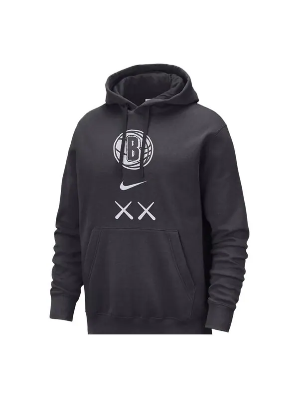 Толстовка NIKE X KAWS X Brooklyn Nets City Edition Hoodie 'Black' — изображение 1 из 2, черный