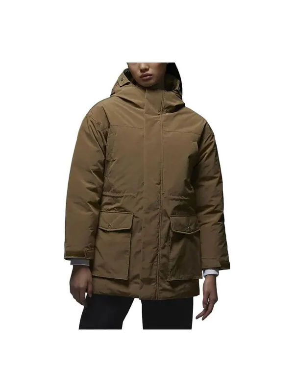 Пальто down parka coat 'tan' Air Jordan — изображение 1 из 4, бежевый