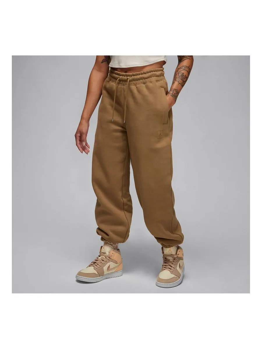 Спортивные брюки (WMNS) Air Jordan Flight Pants 'Brown Kelp' — изображение 1 из 4, бежевый