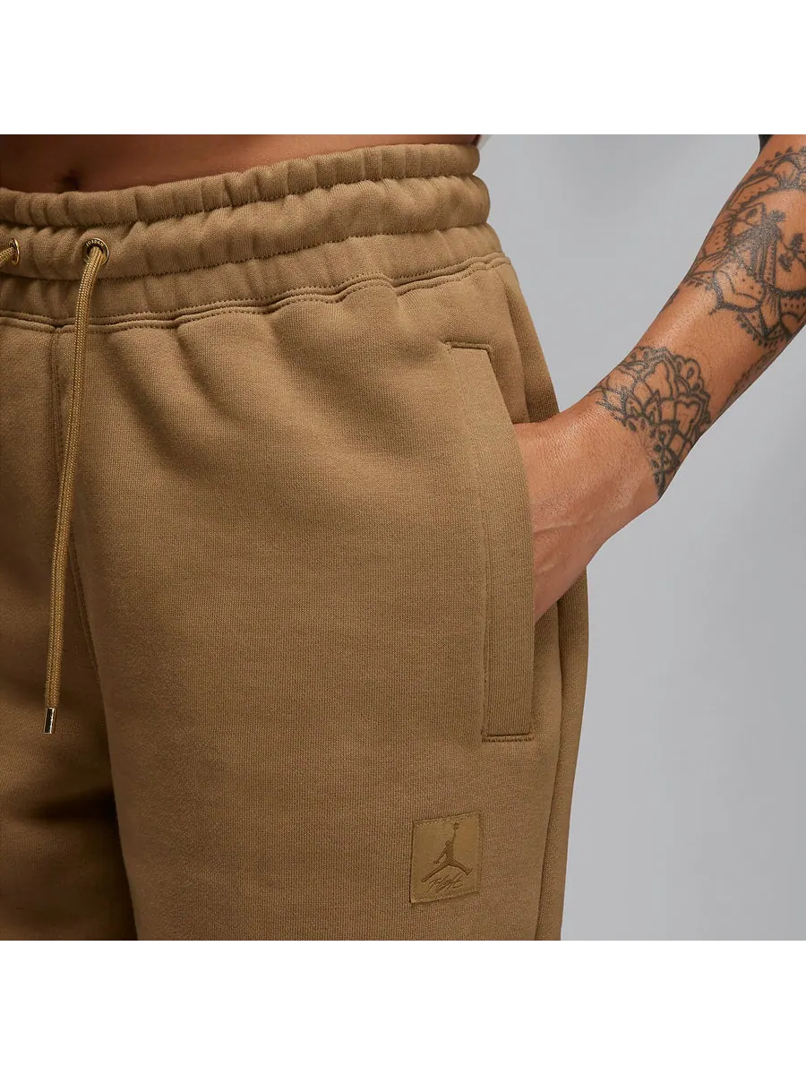Спортивные брюки (WMNS) Air Jordan Flight Pants 'Brown Kelp' — изображение 2 из 4, бежевый