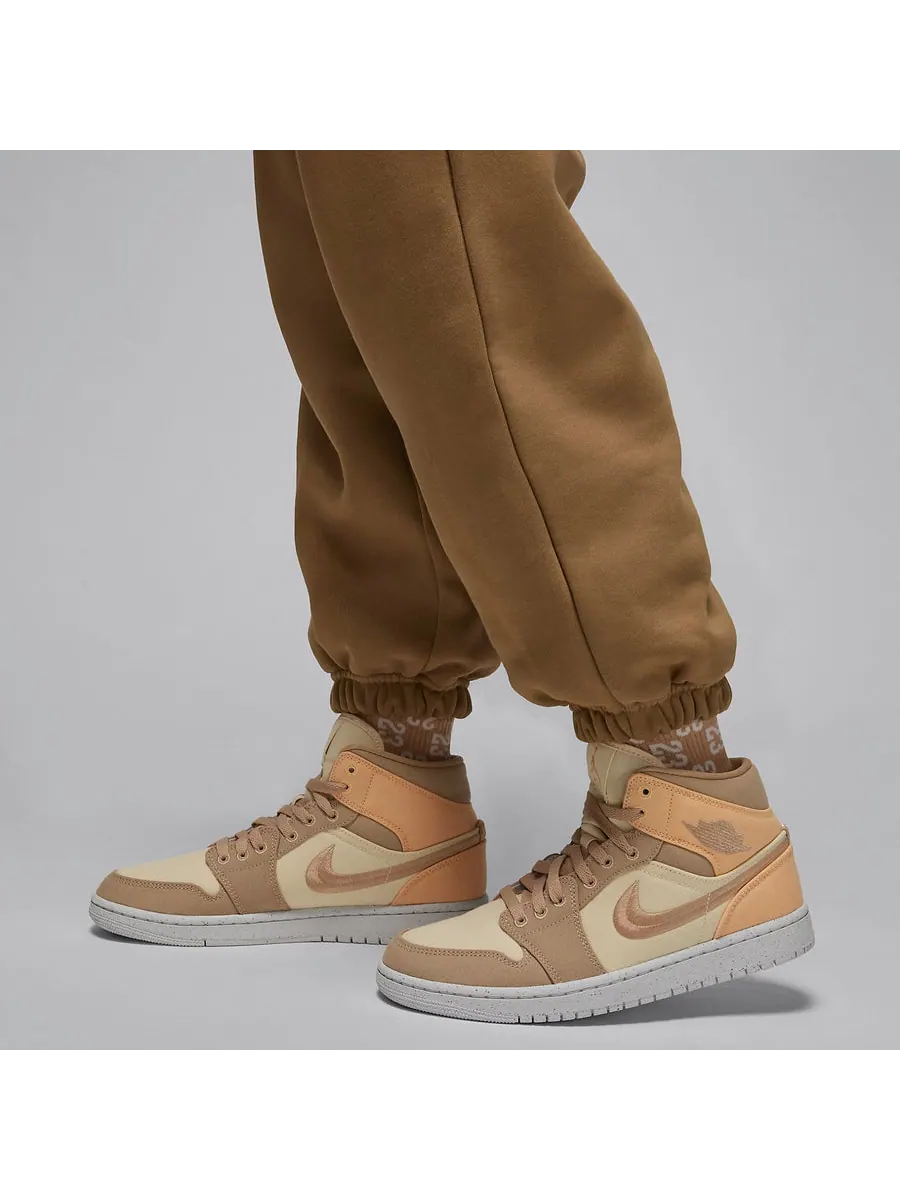 Спортивные брюки (WMNS) Air Jordan Flight Pants 'Brown Kelp' — изображение 3 из 4, бежевый