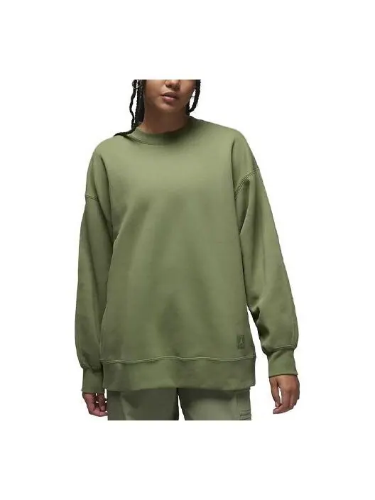 Толстовка с капюшоном Flight Fleece с круглым вырезом Air Jordan — изображение 1 из 3, зеленый