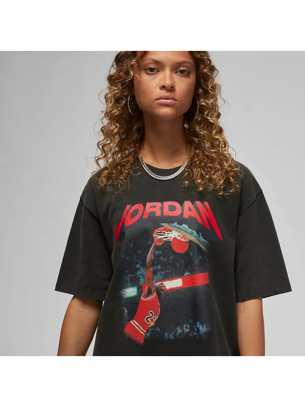 Футболка с логотипом Slam Dunk Air Jordan — изображение 2 из 3, черный/красный