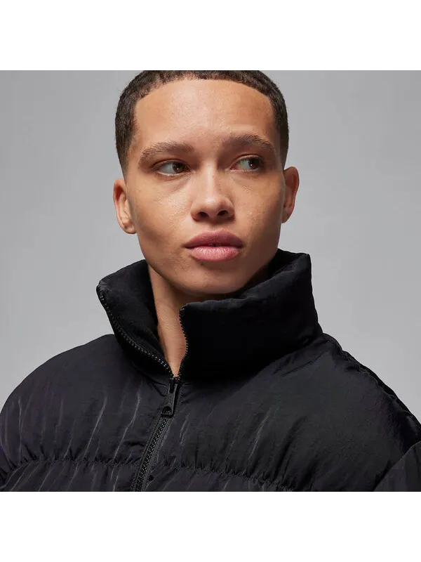 Куртка (WMNS) Air Jordan Puffer Jacket 'Black' — изображение 3 из 4, черный/черный