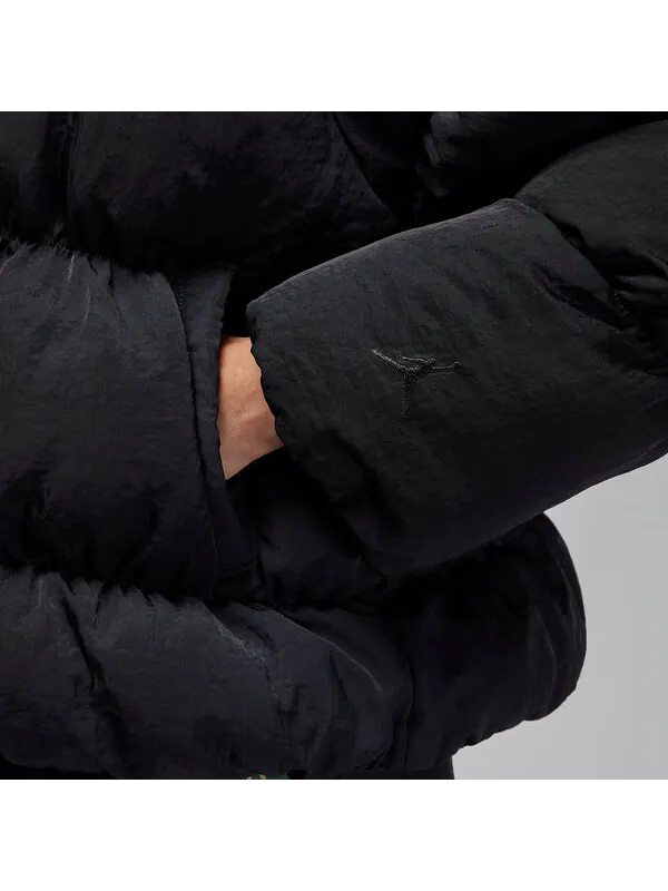 Куртка (WMNS) Air Jordan Puffer Jacket 'Black' — изображение 4 из 4, черный/черный