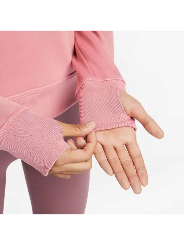 Толстовка (WMNS) Nike Flight Fleece pullover hooded top 'Pink' — изображение 3 из 4, розовый