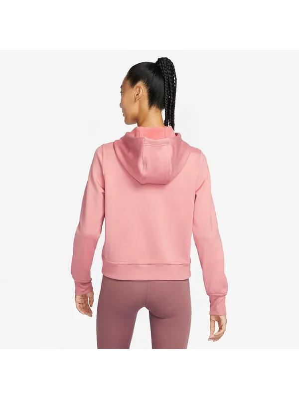 Толстовка (WMNS) Nike Flight Fleece pullover hooded top 'Pink' — изображение 4 из 4, розовый