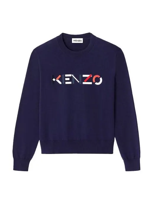 Свитер ss21 embroidery logo swea blue Kenzo — изображение 1 из 4, синий