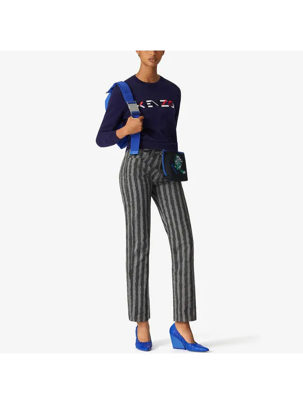 Свитер ss21 embroidery logo swea blue Kenzo — изображение 2 из 4, синий