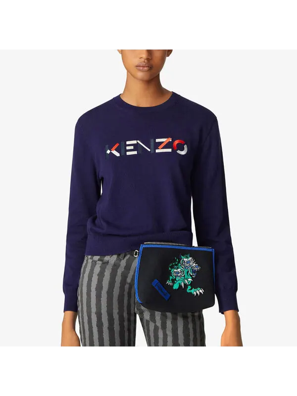 Свитер ss21 embroidery logo swea blue Kenzo — изображение 4 из 4, синий
