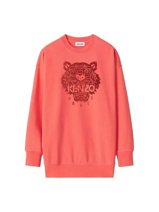 Свитер ss21 logo solid color loose pullover hoodie red Kenzo — изображение 1 из 3, красный