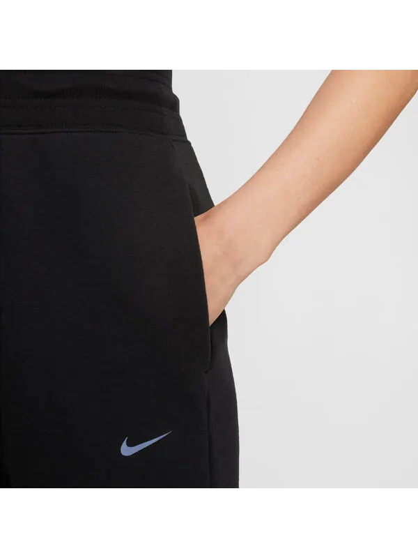 Брюки джоггеры с высокой талией 7 8 из французского трикотажа Nike — изображение 3 из 4, черный