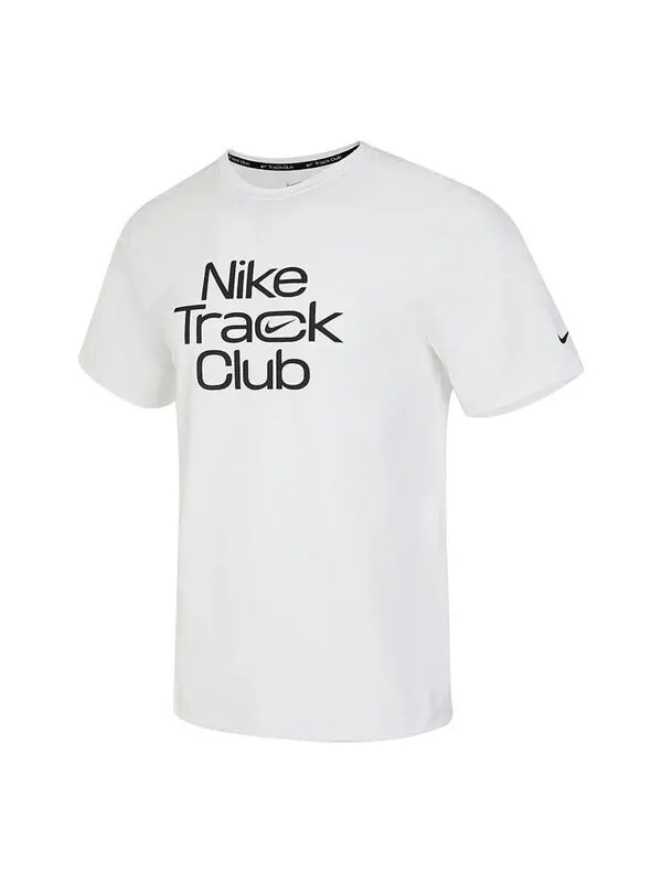Футболка Nike Track Club Dri-FIT Short-Sleeve Running Top 'White' — изображение 1 из 4, белый/мульти
