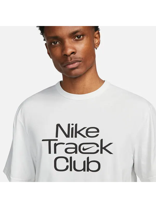 Футболка Nike Track Club Dri-FIT Short-Sleeve Running Top 'White' — изображение 2 из 4, белый/мульти