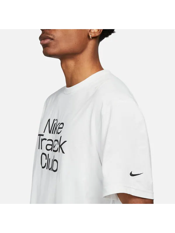 Футболка Nike Track Club Dri-FIT Short-Sleeve Running Top 'White' — изображение 3 из 4, белый/мульти