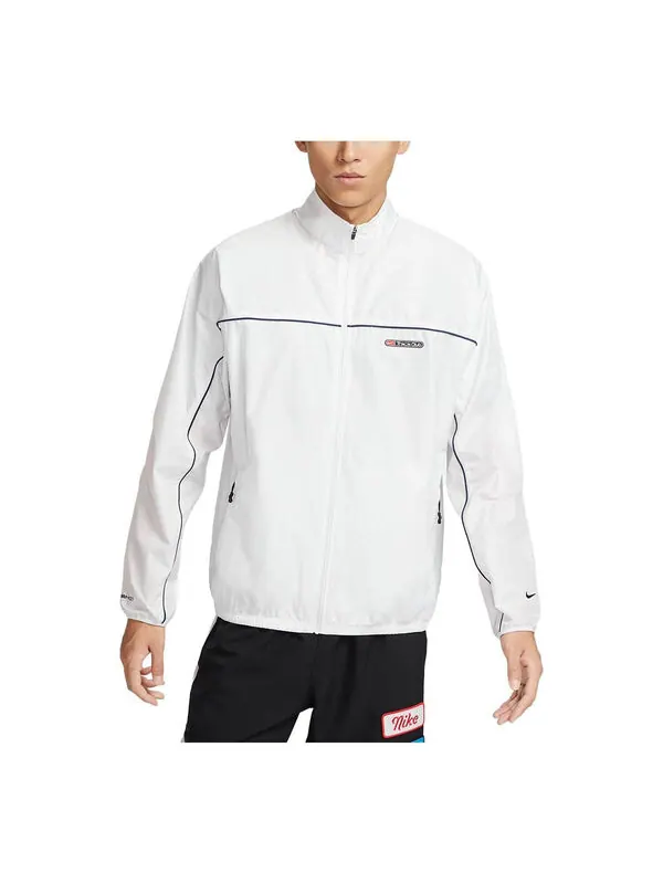 Куртка Nike Track Club Storm-FIT Running Jacket 'Summit White' — изображение 1 из 1, белый/темно-синий/черный