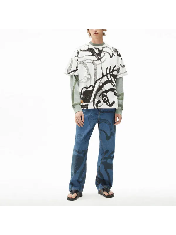 Футболка men's ss21 pullover round neck cotton short sleeve white Kenzo — изображение 4 из 4, белый