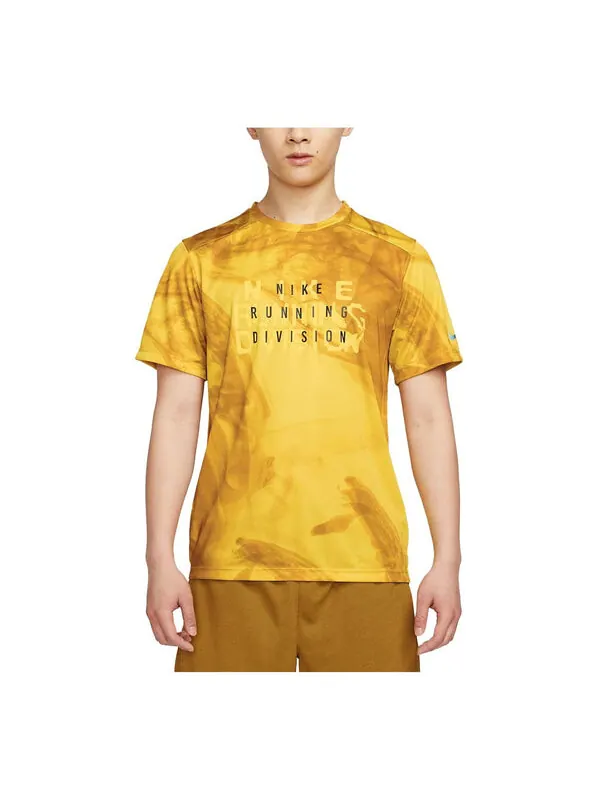 Футболка Nike Dri-FIT Run Division Rise 365 T-Shirt 'Yellow' — изображение 1 из 3, желтый/мульти