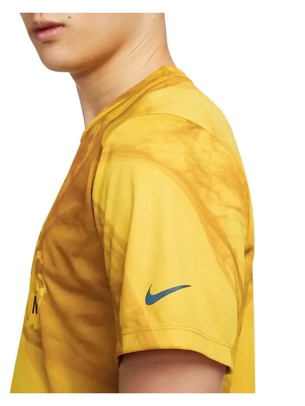 Футболка Nike Dri-FIT Run Division Rise 365 T-Shirt 'Yellow' — изображение 2 из 3, желтый/мульти