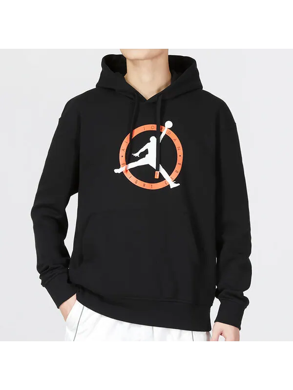 Толстовка Air Jordan Flight MVP Graphic Fleece Pullover Hoodie 'Black' — изображение 4 из 4, черный/мульти