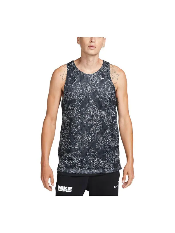 Джерси dri fit стандартный выпуск двусторонний баскетбольный джерси Nike — изображение 1 из 4, черный/серый