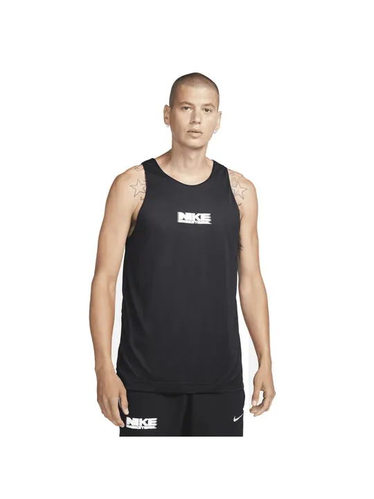 Джерси dri fit стандартный выпуск двусторонний баскетбольный джерси Nike — изображение 3 из 4, черный/серый