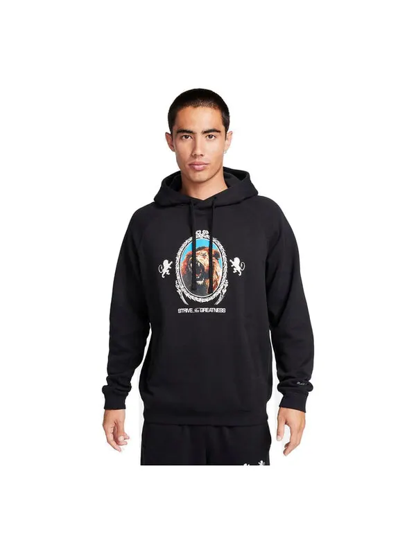 Толстовка Nike Lebron Pullover Fleece Hoodie 'Black Phantom' — изображение 1 из 4, черный