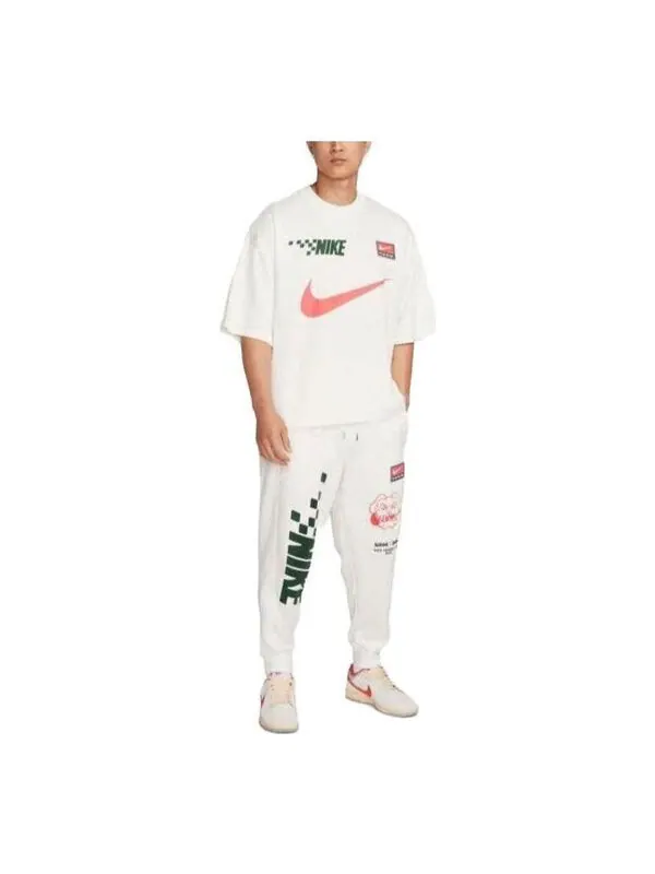 Футболка спортивная модная футболка Nike — изображение 1 из 4, бежевый/белый
