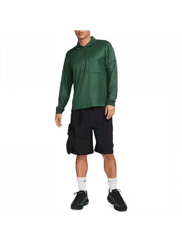 Футболка Nike Sportswear Tech Pack Men's Dri-FIT 1/2-Zip Long-Sleeve Top 'Green' — изображение 3 из 4, зеленый/мульти