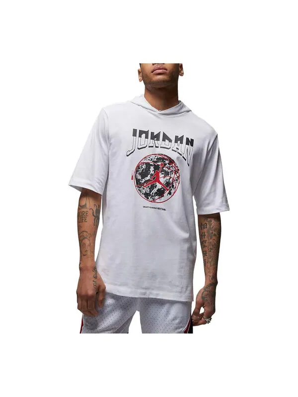 Футболка Air Jordan Sport Hooded T-Shirt 'White' — изображение 1 из 3, белый/мульти