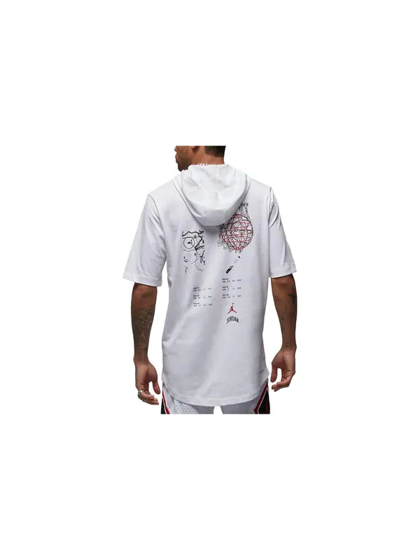 Футболка Air Jordan Sport Hooded T-Shirt 'White' — изображение 2 из 3, белый/мульти