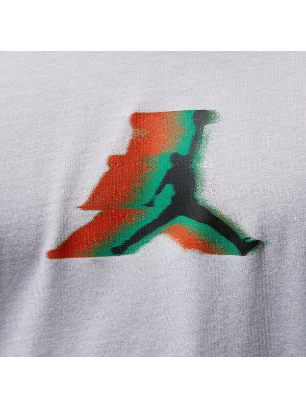 Футболка брендовая футболка с длинным рукавом Air Jordan — изображение 2 из 4, белый/мульти