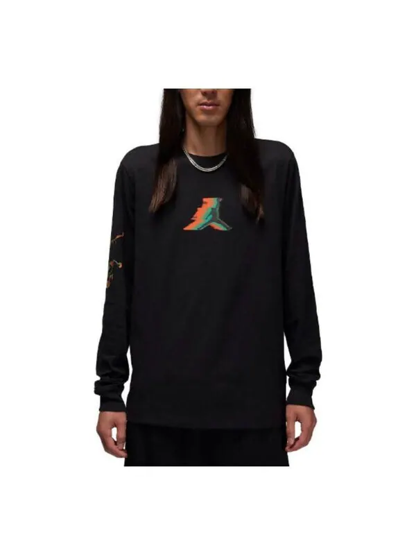 Футболка с длинным рукавом Air Jordan — изображение 1 из 4, черный/мульти