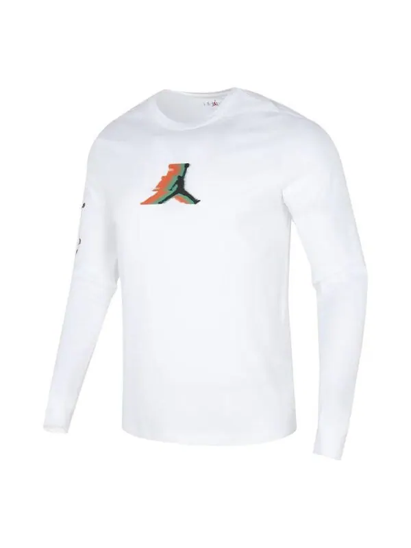 Футболка Air Jordan Brand Long-Sleeve T-Shirt 'White' — изображение 1 из 4, белый/мульти