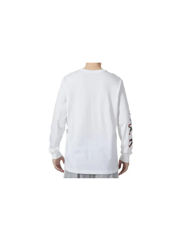 Футболка Air Jordan Brand Long-Sleeve T-Shirt 'White' — изображение 4 из 4, белый/мульти