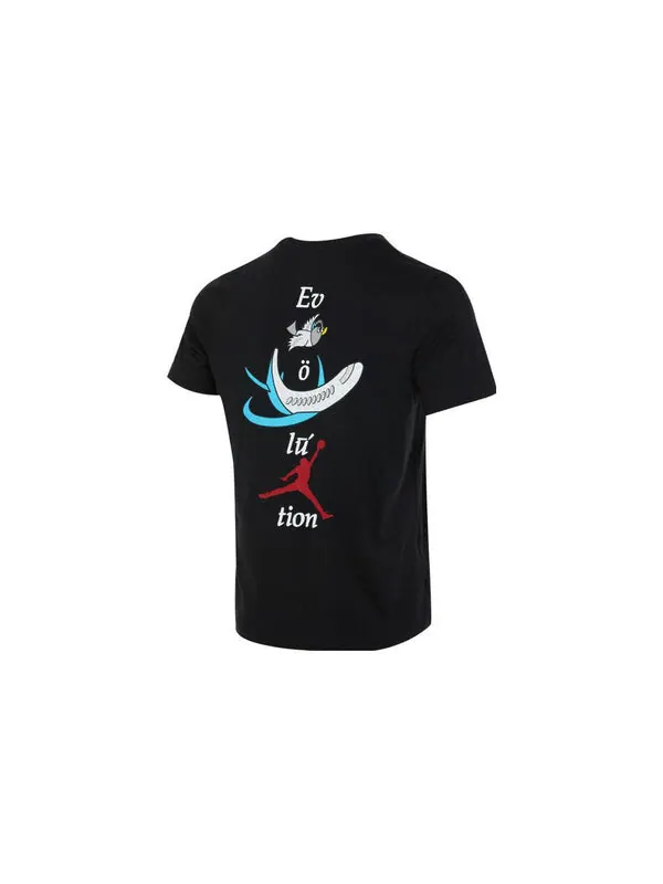 Футболка Air Jordan Evolution T-Shirt 'Black' — изображение 4 из 4, черный/мульти