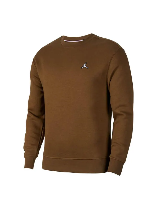 Толстовка Air Jordan Fleece Crewneck Top 'Olive' — изображение 1 из 4, оливковый