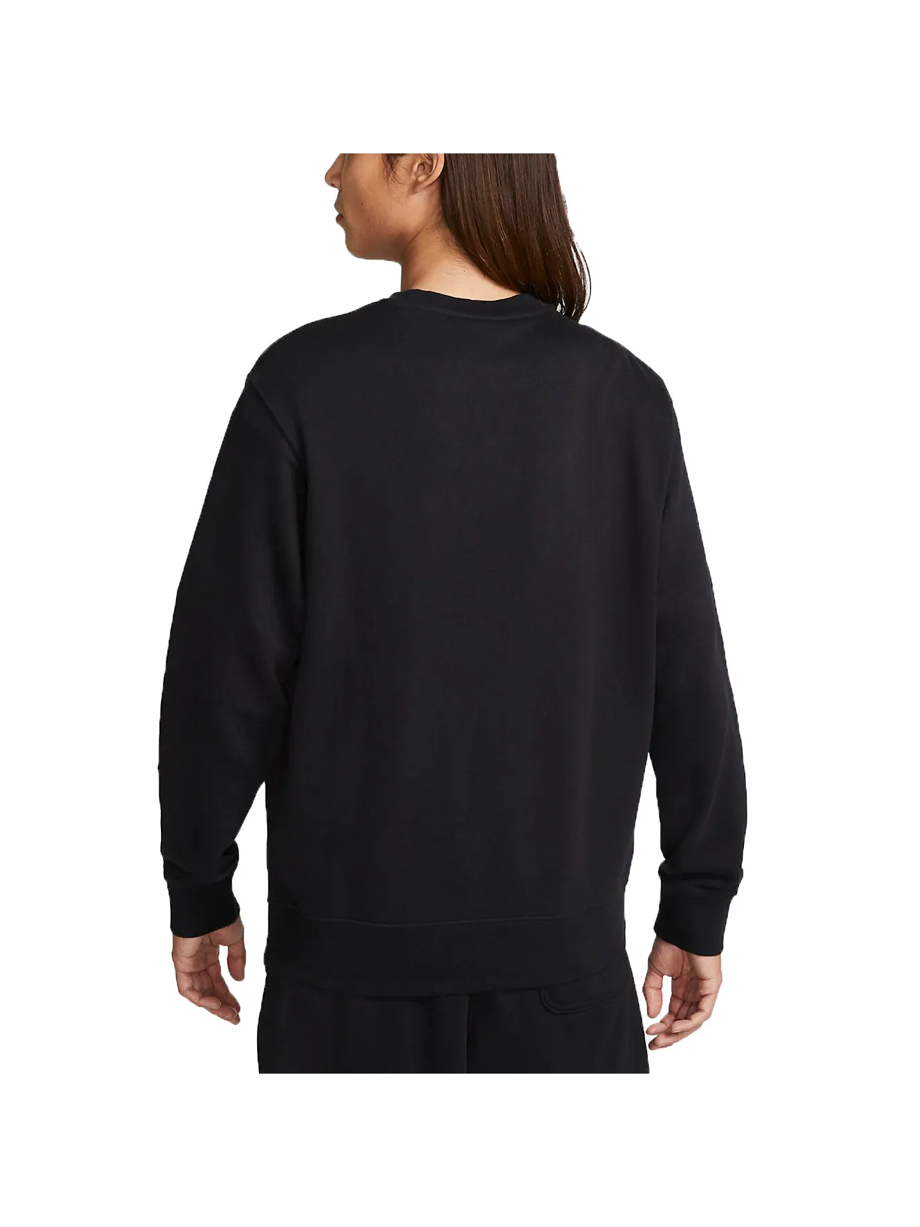 Спортивная толстовка Nike Club French Terry Crew Sweatshirt (Asia Sizing) 'Black' FB7685-010 — изображение 2 из 2, черный