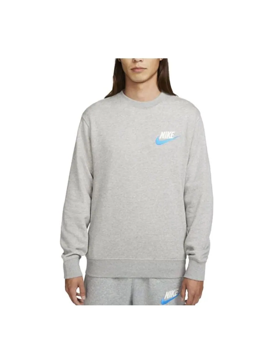 Спортивная толстовка Nike Club French Terry Crew Sweatshirt (Asia Sizing) 'Dark Grey' FB7685-063 — изображение 1 из 2, серый