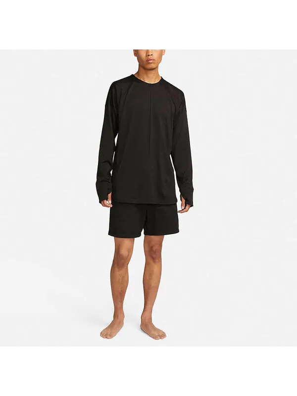 Шорты yoga men's dri-fit shorts 'black' Nike — изображение 2 из 2, черный