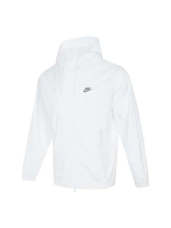 Куртка Nike Club Woven Hooded Jacket 'White' — изображение 1 из 4, белый/мульти