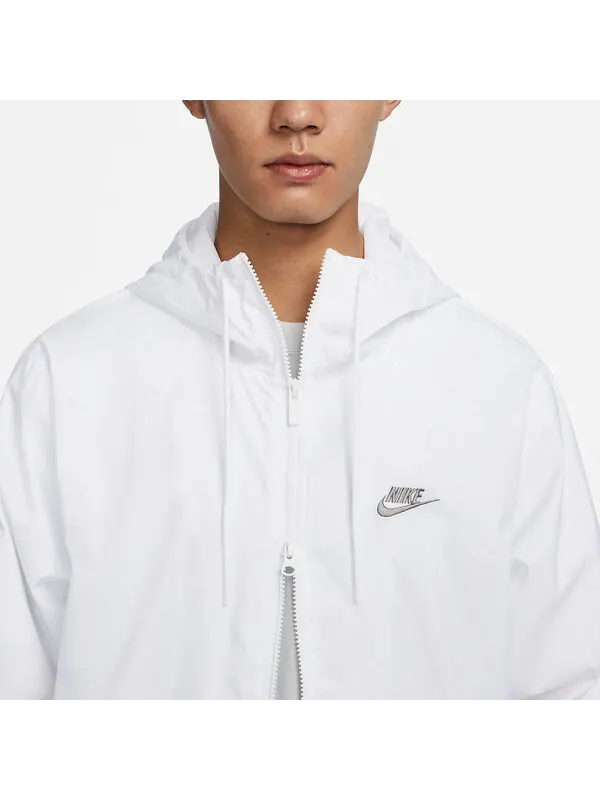 Куртка Nike Club Woven Hooded Jacket 'White' — изображение 2 из 4, белый/мульти