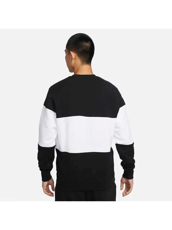 Толстовка с круглым вырезом из французского трикотажа Hoodies Club Nike — изображение 2 из 3, черный/белый