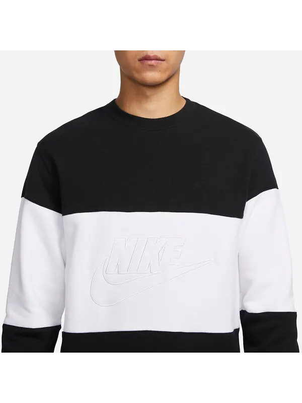 Толстовка с круглым вырезом из французского трикотажа Hoodies Club Nike — изображение 3 из 3, черный/белый