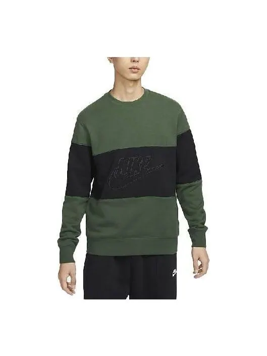 Толстовка с круглым вырезом из французского трикотажа Hoodies Club Nike — изображение 1 из 3, зеленый/черный