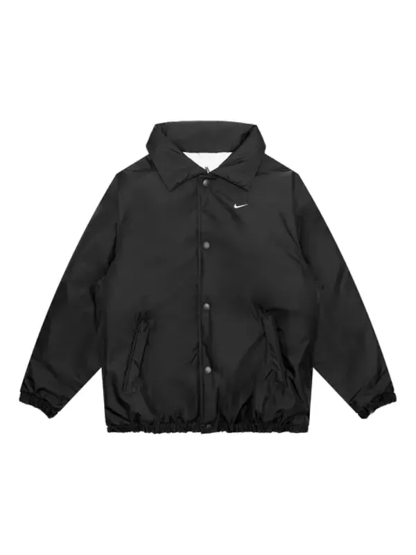 Куртка Nike Sportswear Solo Swoosh Puffer 'Black' — изображение 1 из 4, черный/белый
