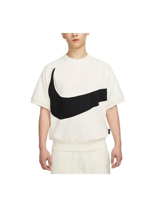 Футболка спортивная футболка с большим логотипом swoosh Nike — изображение 1 из 4, белый/черный