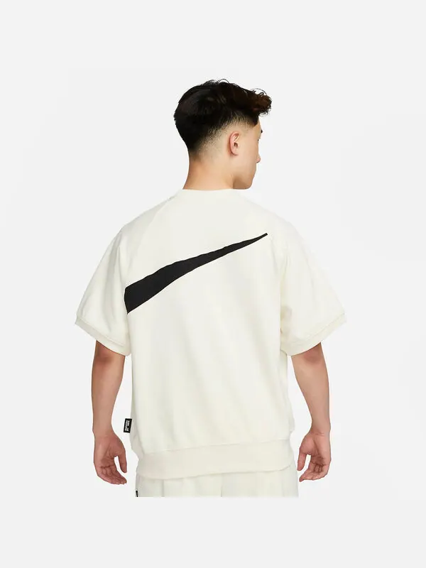 Футболка спортивная футболка с большим логотипом swoosh Nike — изображение 2 из 4, белый/черный