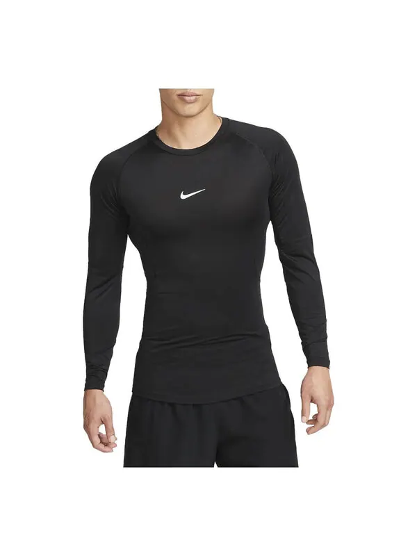 Футболка pro dri fit облегающие с длинным рукавом фитнес-топ Nike — изображение 1 из 4, черный/мульти